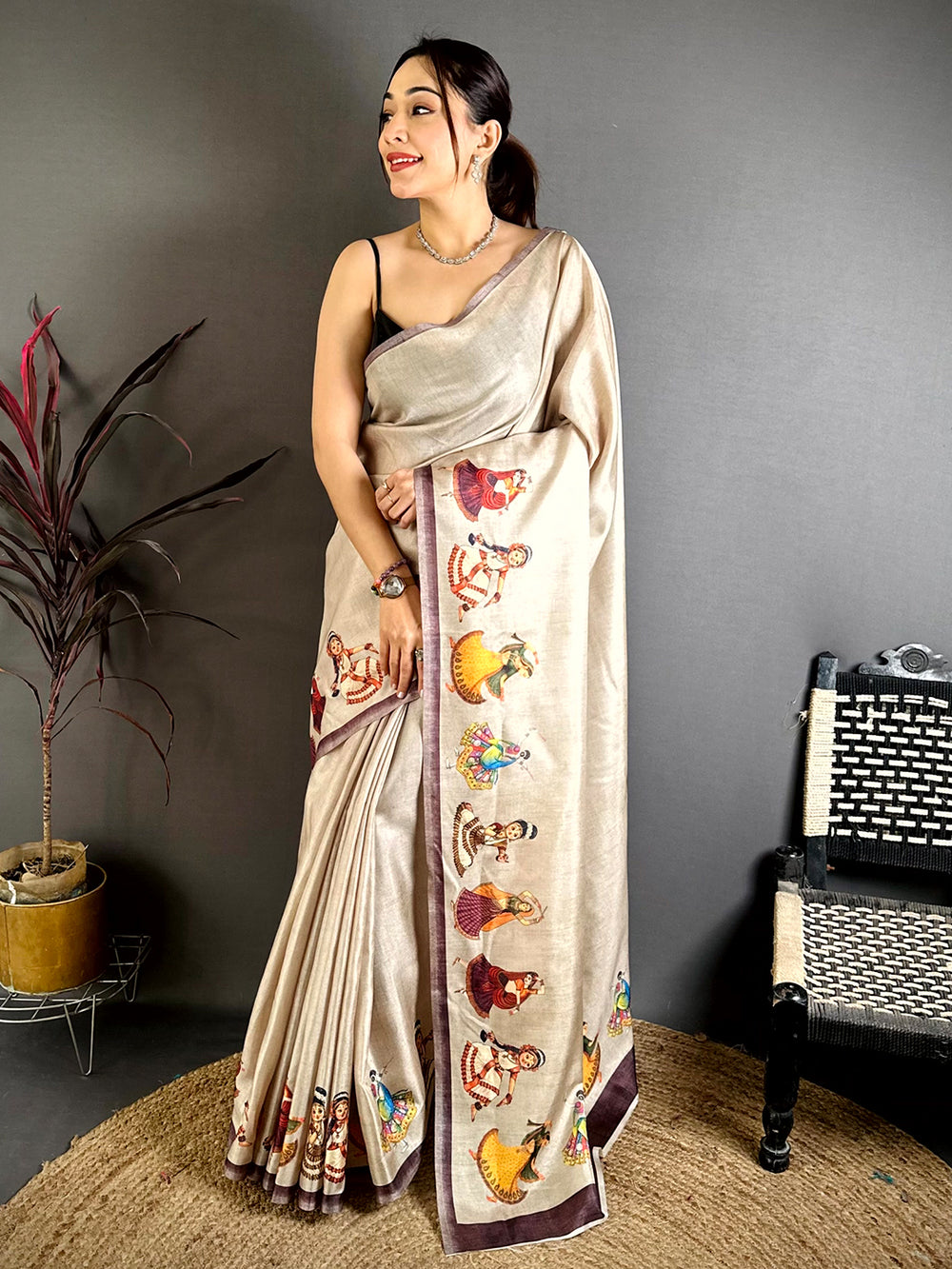 Royal Bharatanatyam Doll Tussar Saree