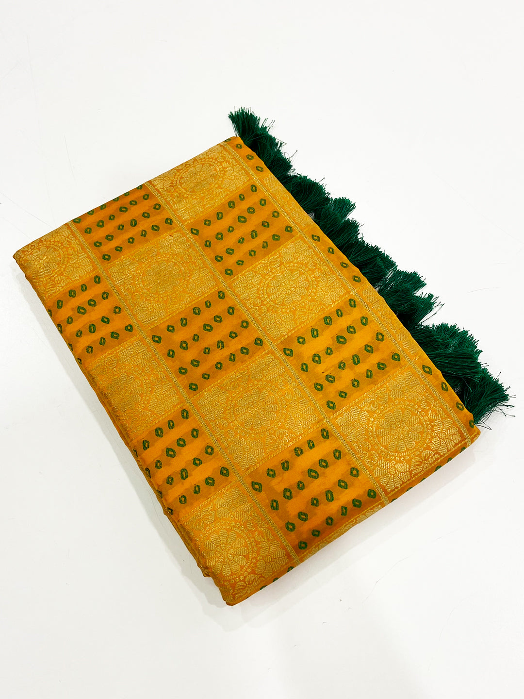 Yellow Banarasi Square Patola Saree