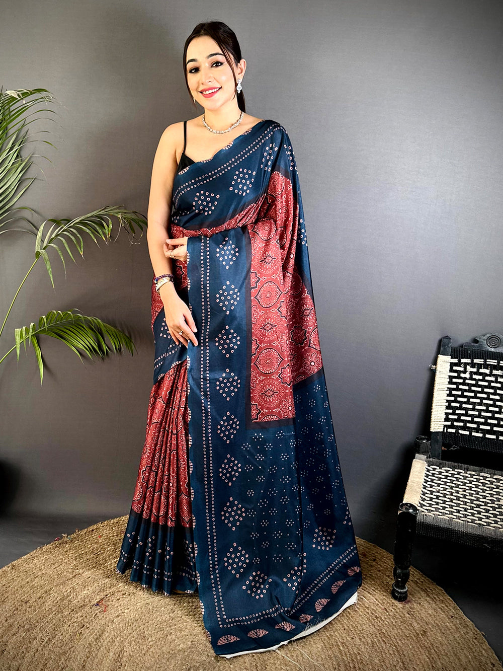 Heritage Soft Tussar Digital Print Saree