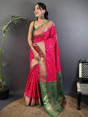 Majestic Pochampally Patola Silk Saree

