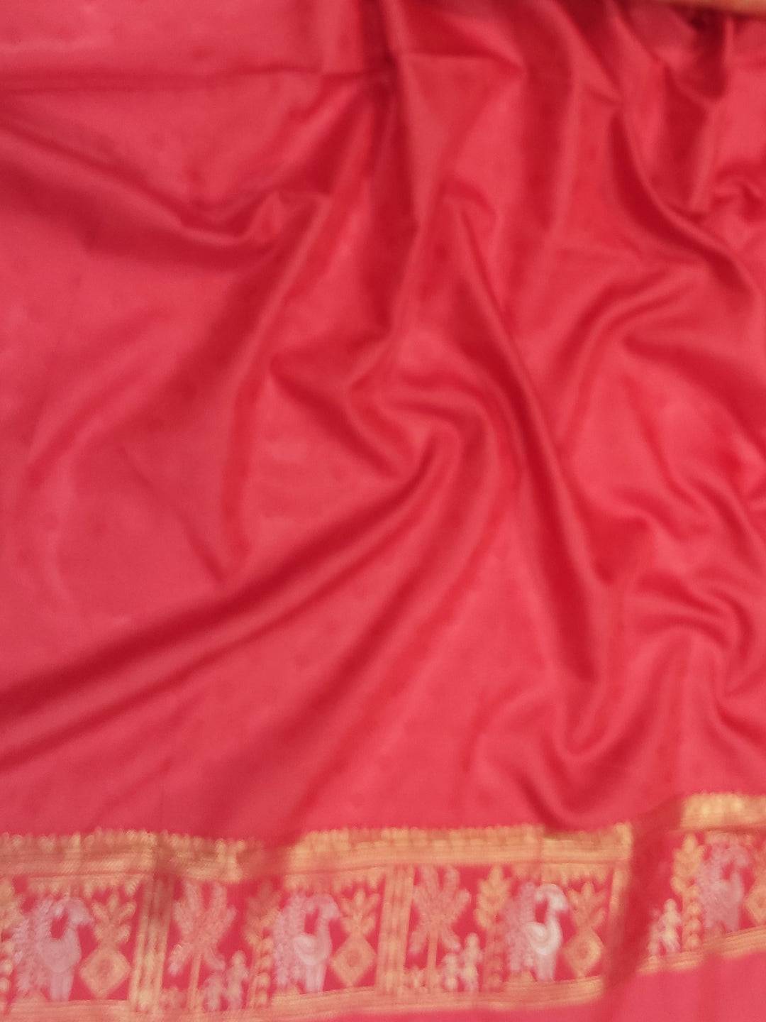 Heritage Warli Gold Zari Dharamavaram Silk Saree

