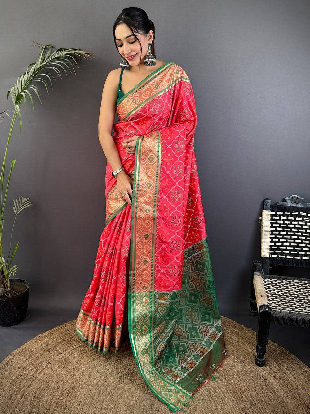 Artistic Pochampally Patola Silk Saree

