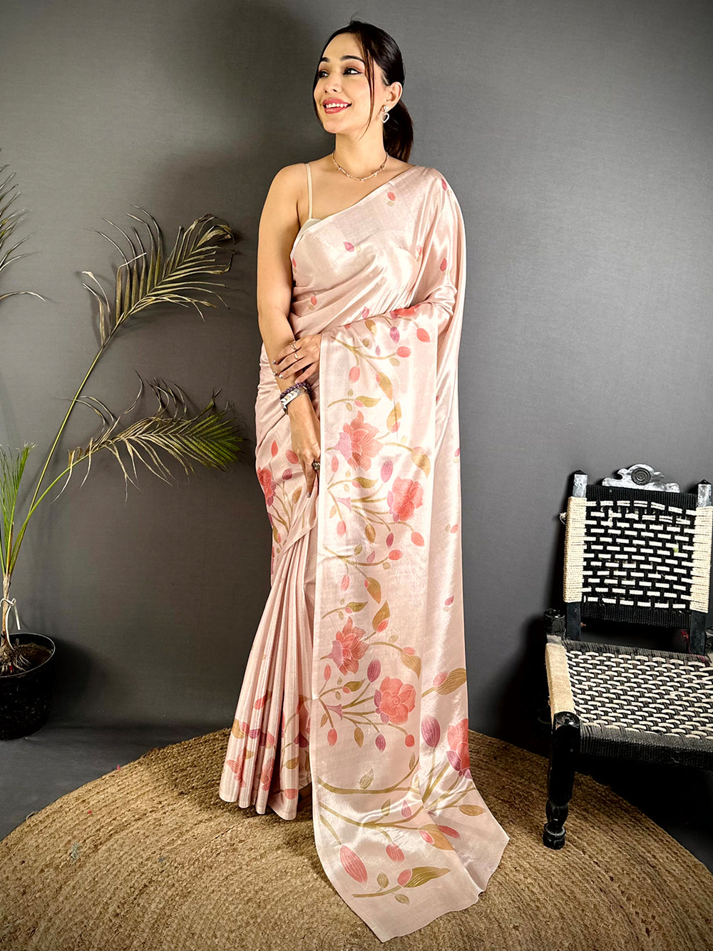 Radiant Soft Chinnon Chiffon Floral Saree