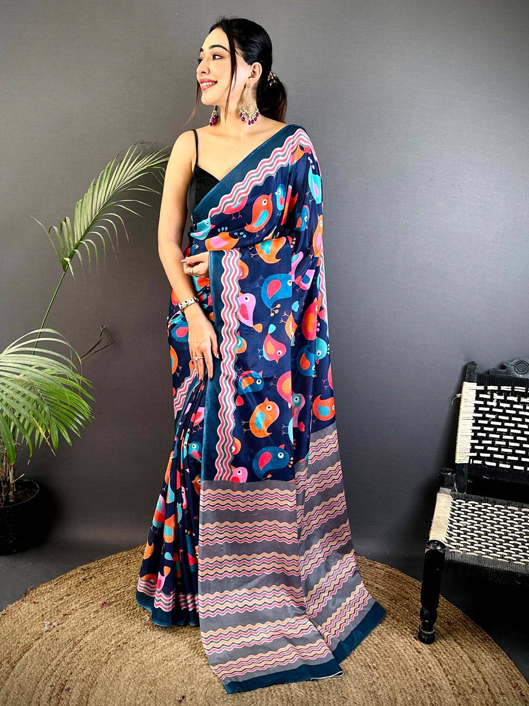 Tradition Soft Chinnon Chiffon Floral Saree