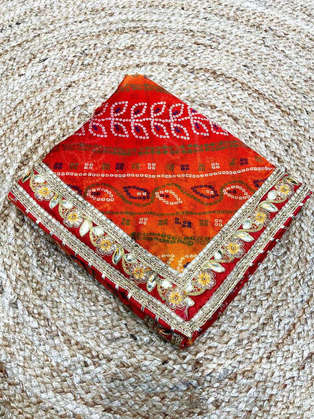 Bandhej Glow Chinnon Chiffon Saree