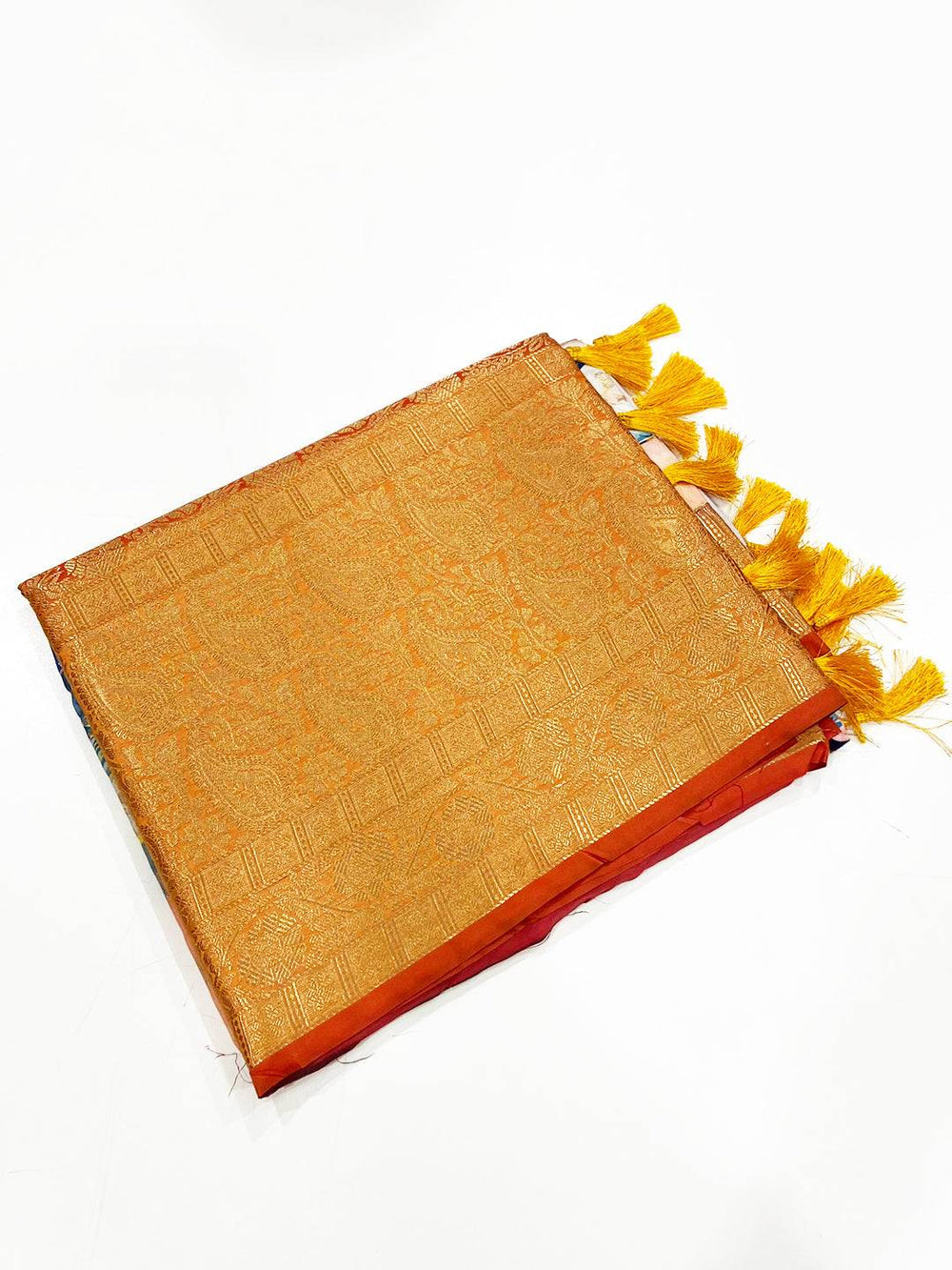 Elegant Banarasi Silk Floral Print Saree