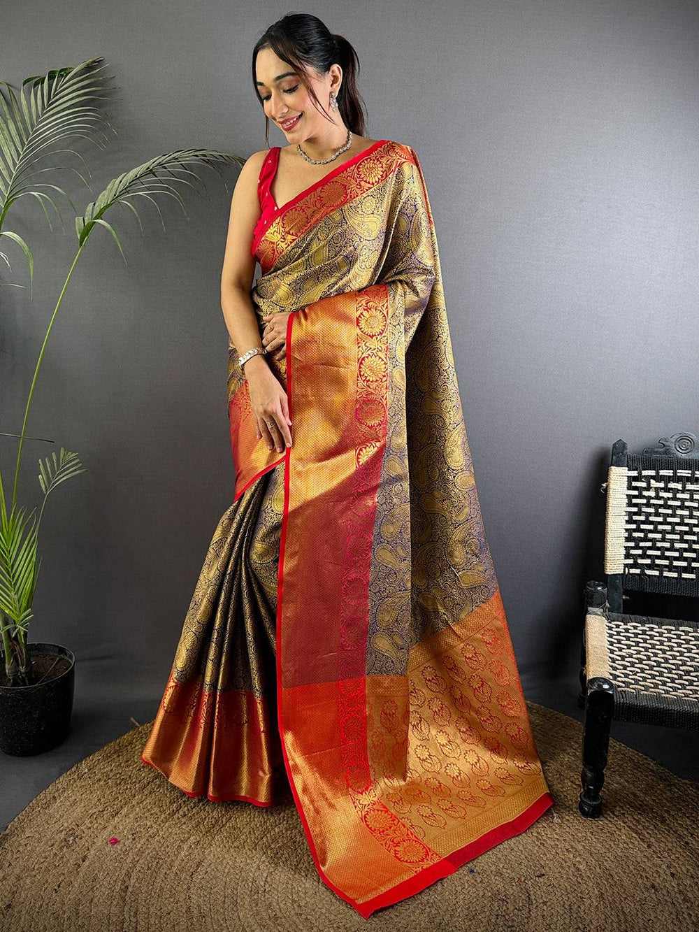 Blue Radiance Banarasi Katan Silk Saree