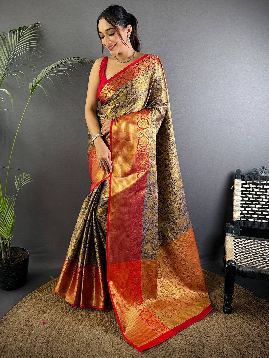 Blue Radiance Banarasi Katan Silk Saree