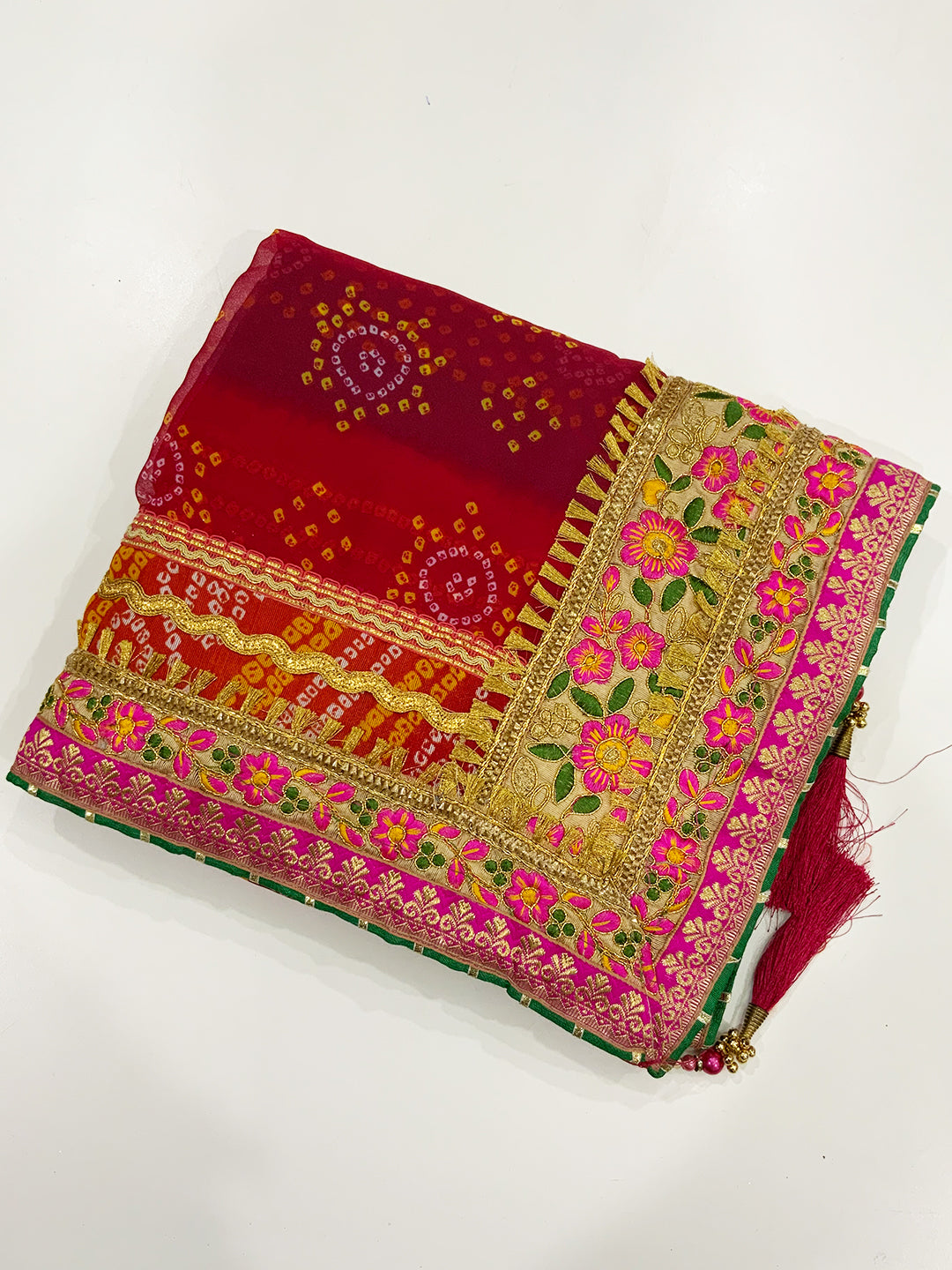 Festive Foil Fantasy Bandhej Saree