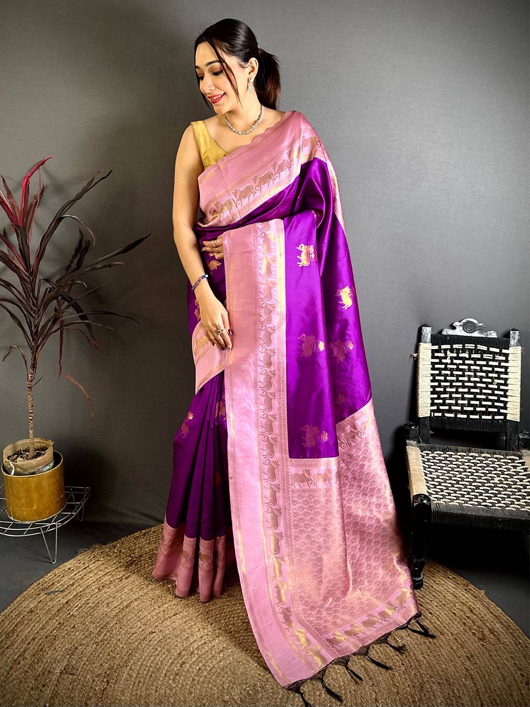 Opulent Pichwai Katan Silk Saree


