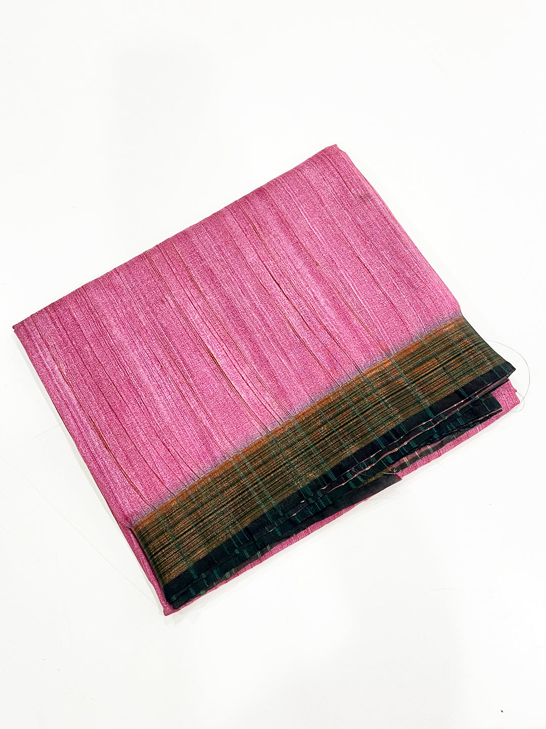 Pink Tussar Ghicha Print Saree