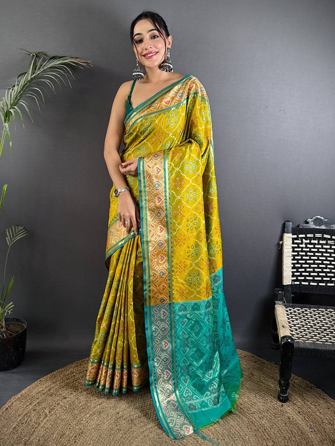 Radiant Pochampally Patola Silk Saree

