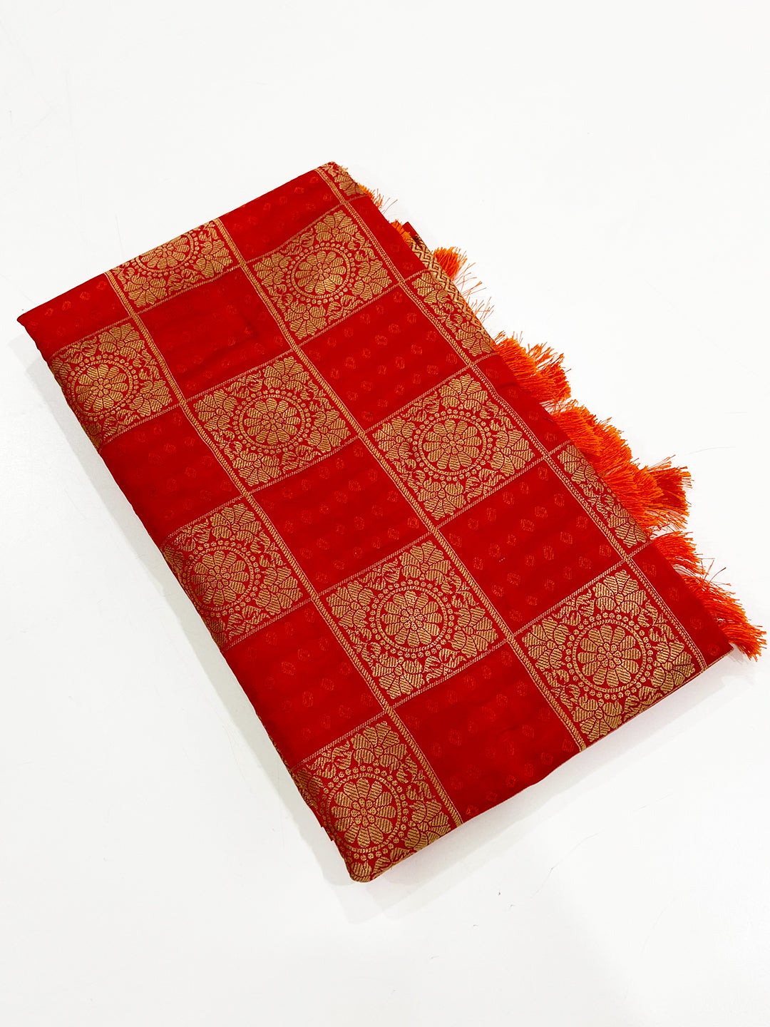 Red Banarasi Square Patola Saree