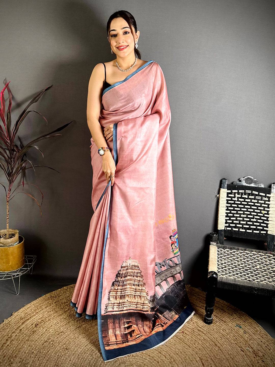 Telangana Radiance Digital Print Saree



