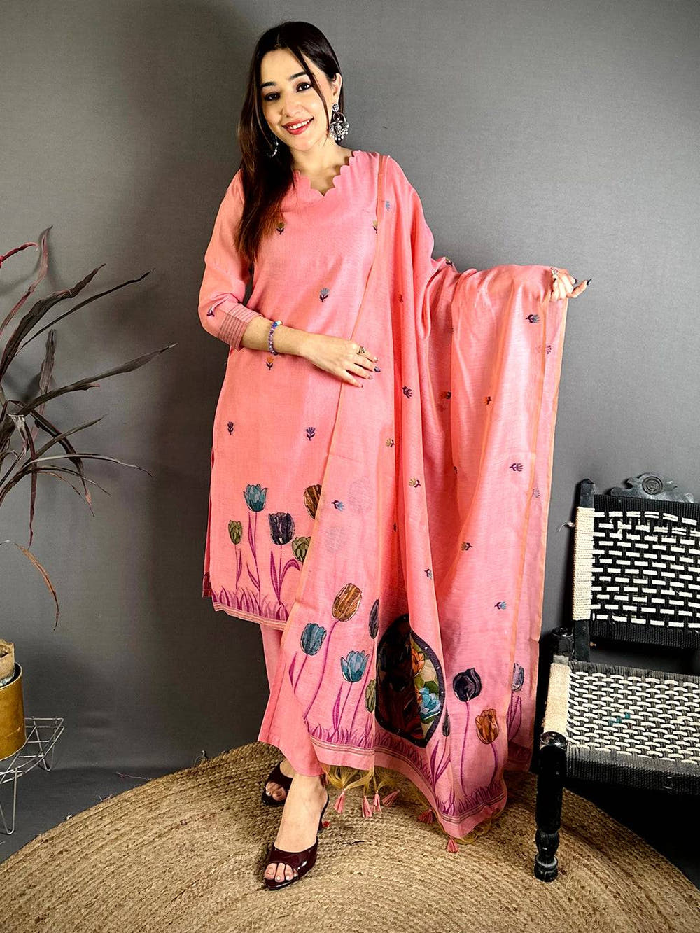 Rose Pink Floral Heritage Dress