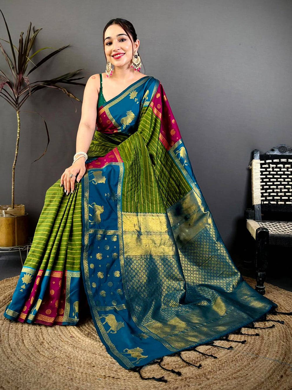Royal Soft Silk Striped Pattern Saree