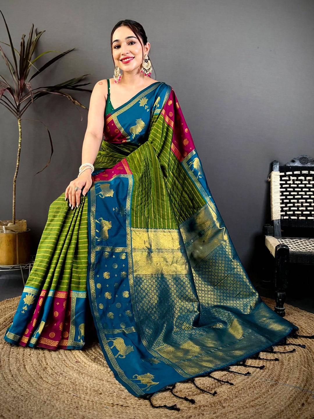 Royal Soft Silk Striped Pattern Saree