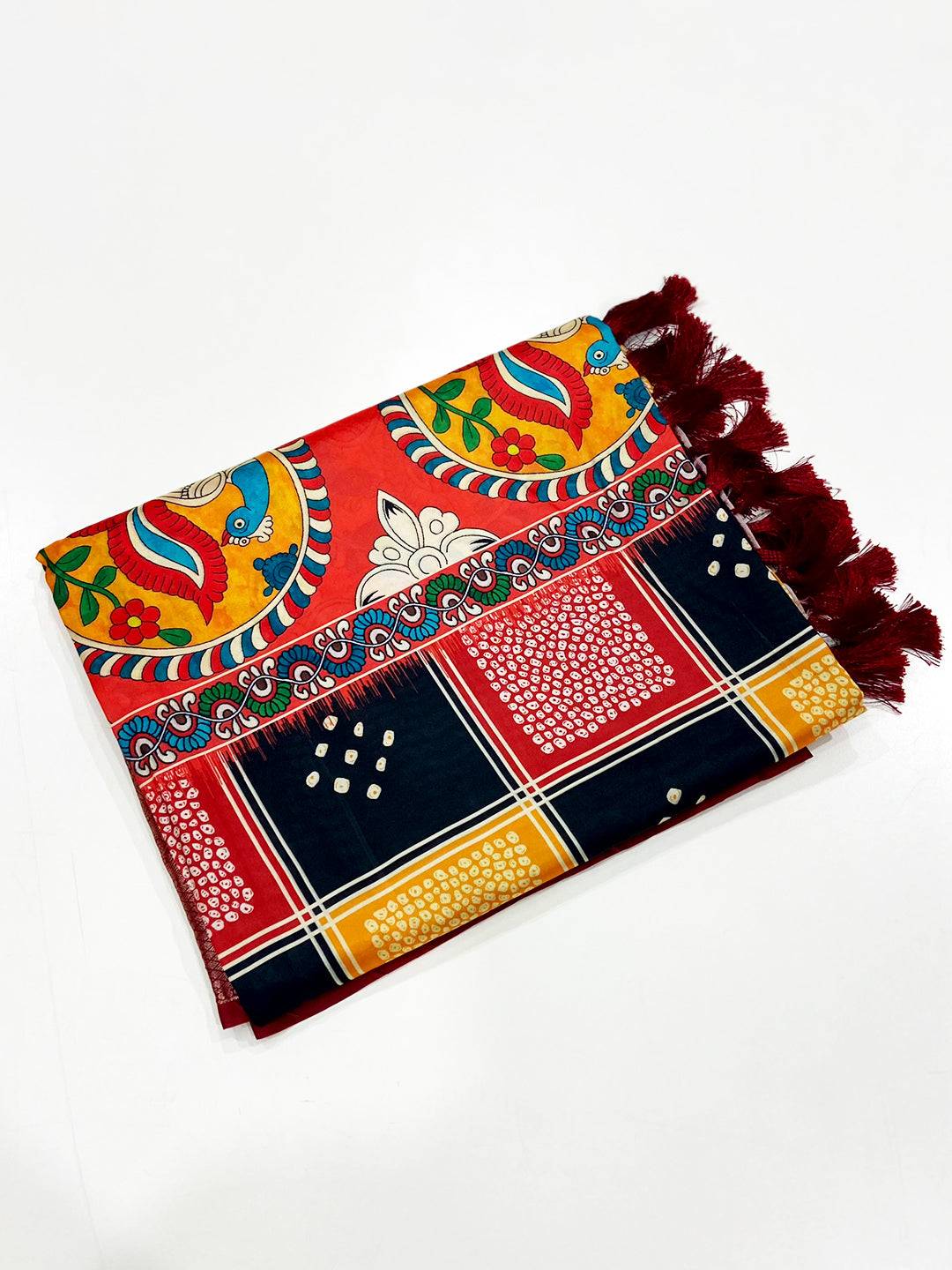 Radiant Bandhej Printed Banarasi Saree