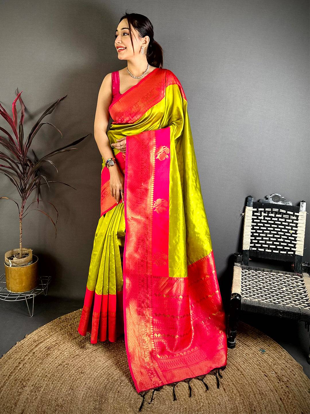 Royal Gadwal Banarasi Katan Silk Saree