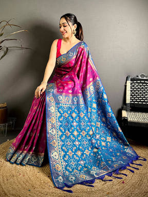 Classic Silk Ikkat Pochampally Weaving Saree