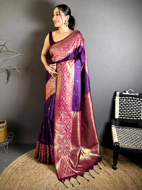 Exclusive Silk Ikkat Big Border Saree
