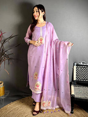 Lavender Floral Weave Dress