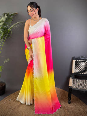 Radiant Soft Chiffon Ombre Print Saree


