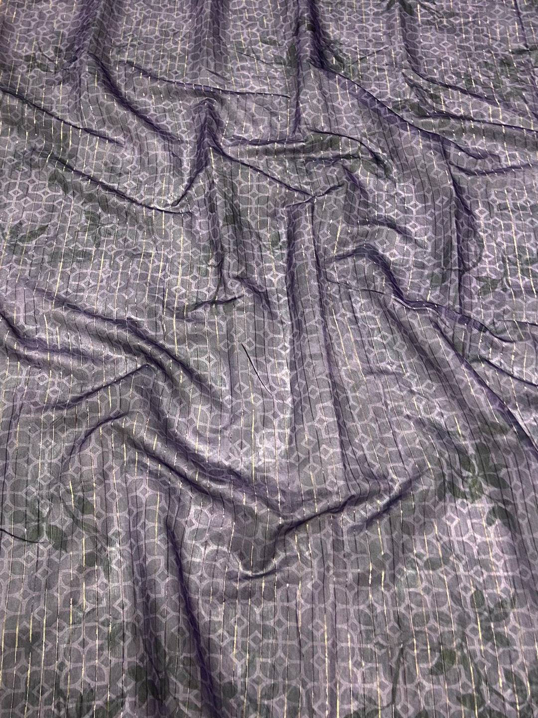 Light Purple Soft Organza Digital Floral Saree