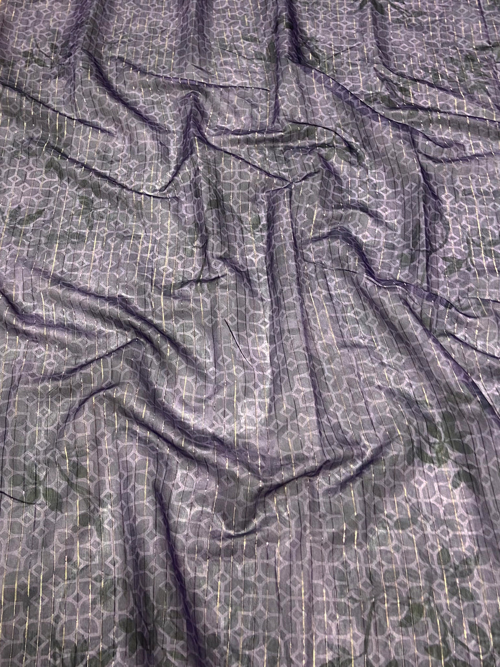 Light Purple Soft Organza Digital Floral Saree