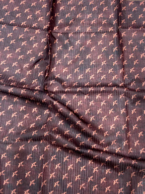 Rose Pink Floral Grace Soft Silk Tissue Saree