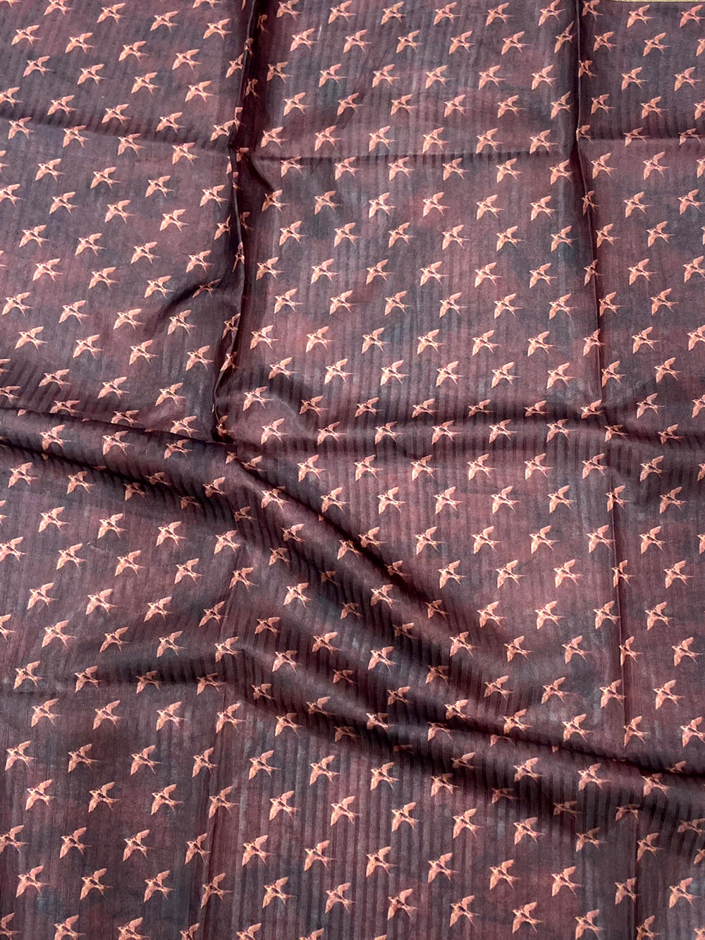 Rose Pink Floral Grace Soft Silk Tissue Saree