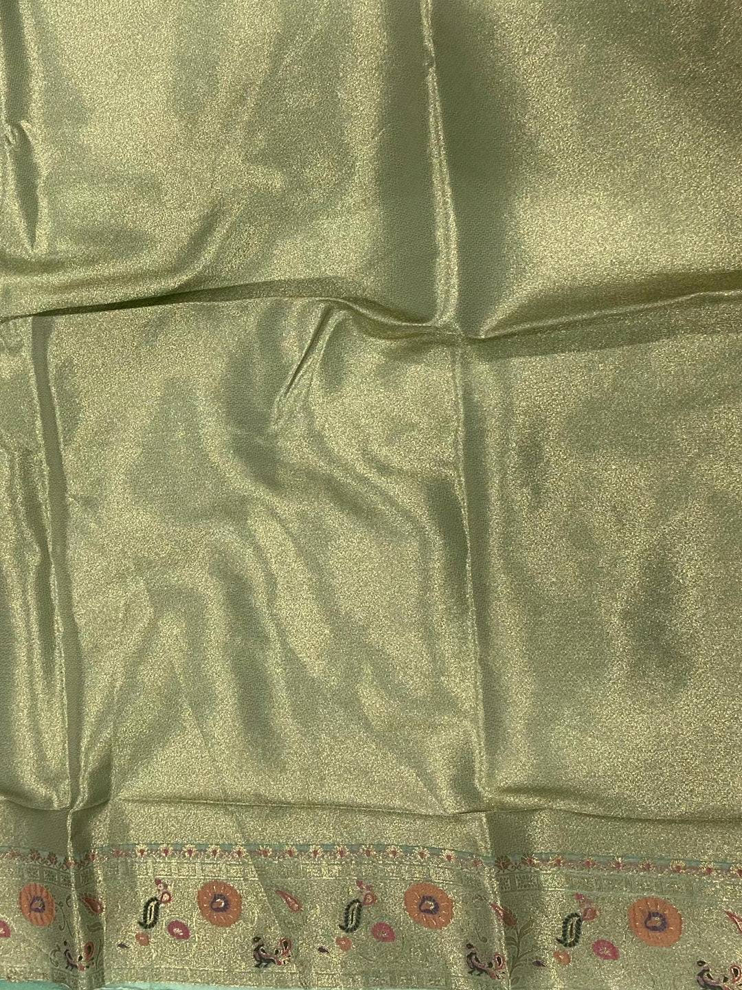 Jangal Minaather Zari Weaving Banarasi Silk Saree
