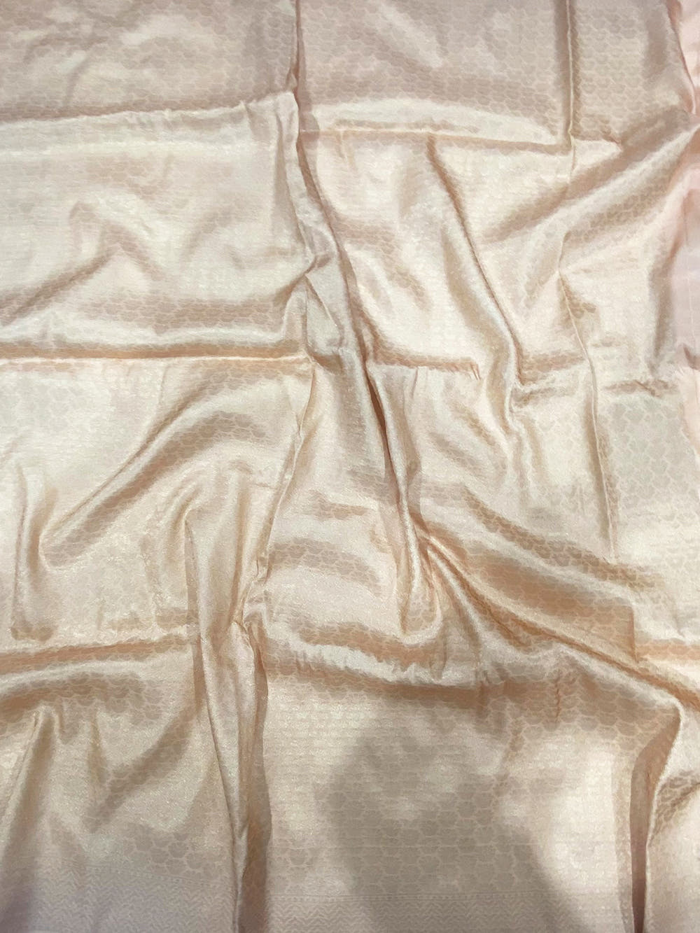 Light Peach Kanjivaram Digital Silk Saree