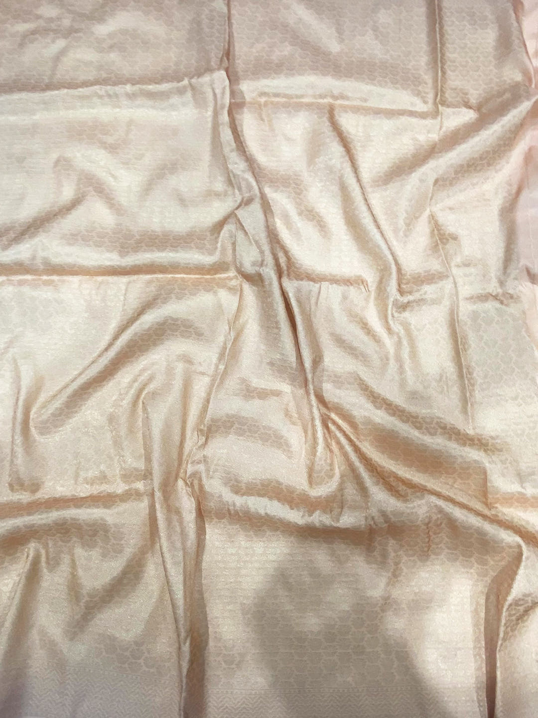 Light Peach Kanjivaram Digital Silk Saree