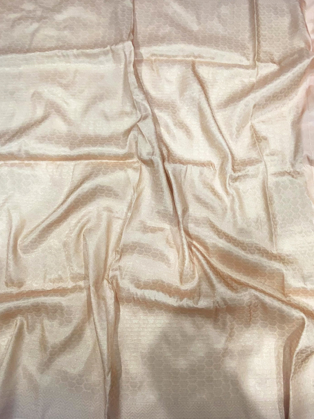 Light Peach Kanjivaram Digital Silk Saree