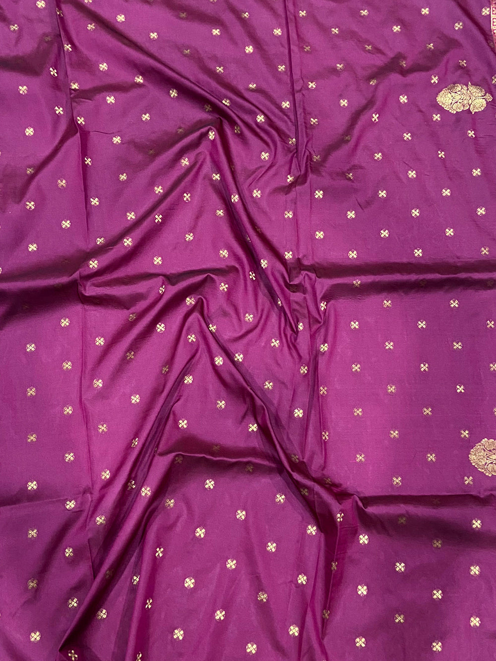 Purple Soft Gadwal Silk Saree