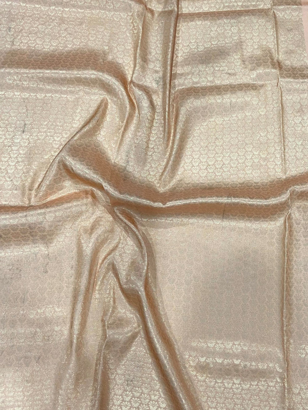 Peach Kanjivaram Digital Silk Saree