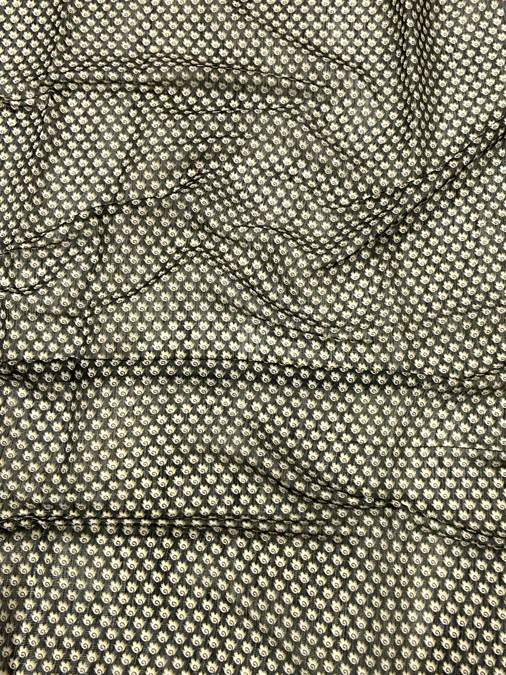 Olive Green Linen Juth Digital Print Saree