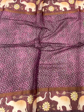 Artistic Soft Chanderi Cotton Bandhej Print Saree