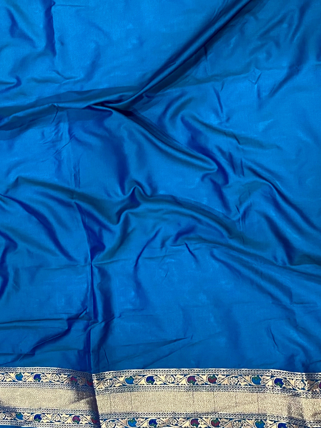 Sky Soft Silk Flowerport Minakari Saree