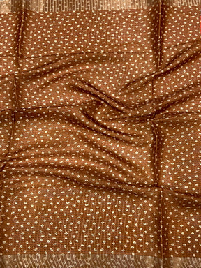 Traditional Silk Blend Bandhani Print Saree

