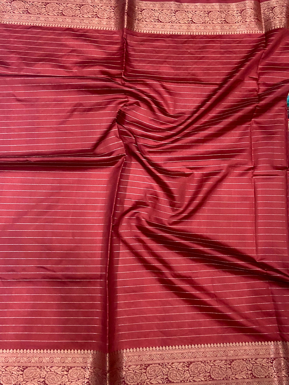 Pink Soft Gadwal Pattu Geometric Saree