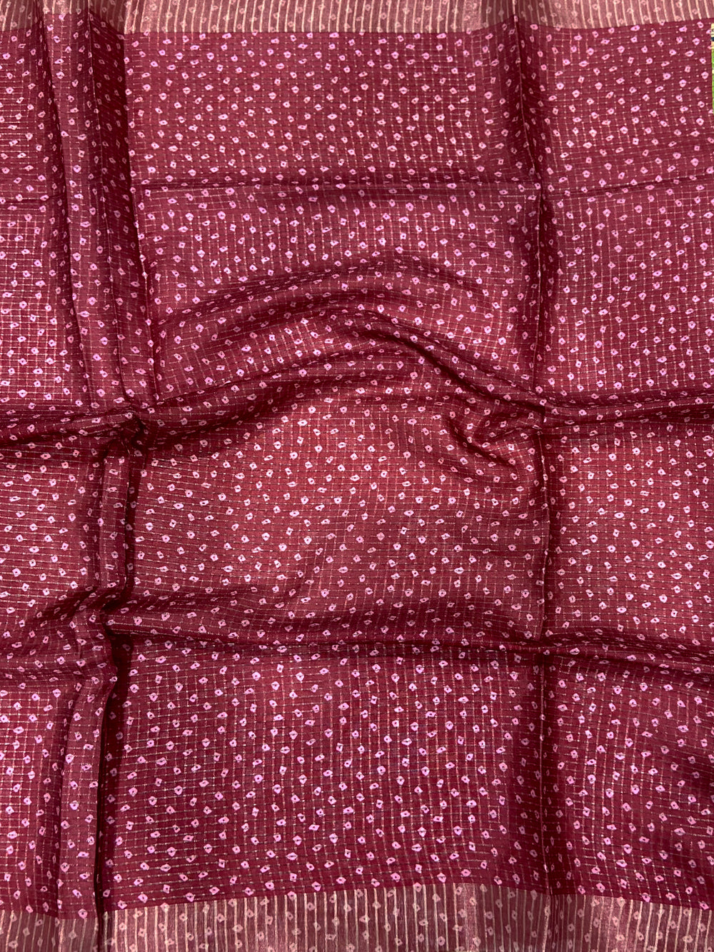 Vibrant Silk Blend Bandhani Print Saree