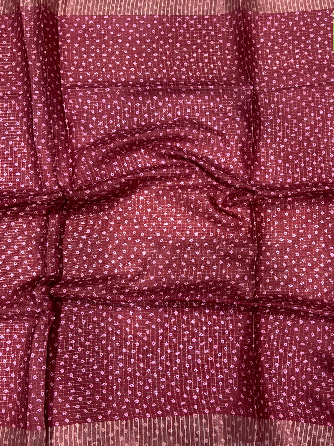 Vibrant Silk Blend Bandhani Print Saree