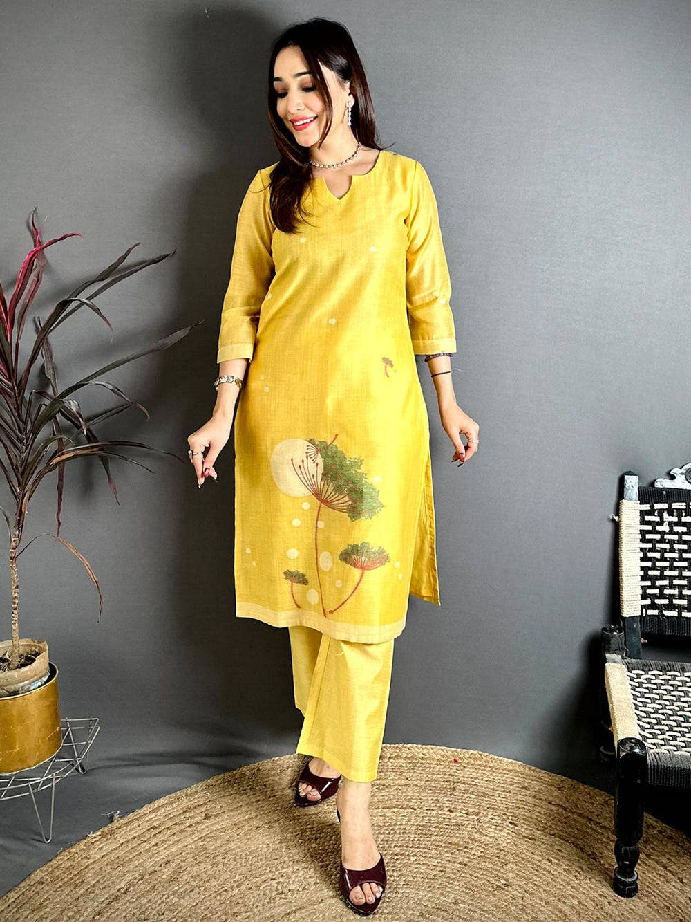 Graceful Weave Mul Cotton Dress
