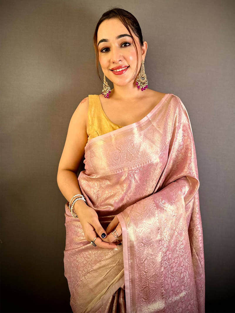 Elegant Zari Tissue Kanjivaram Saree