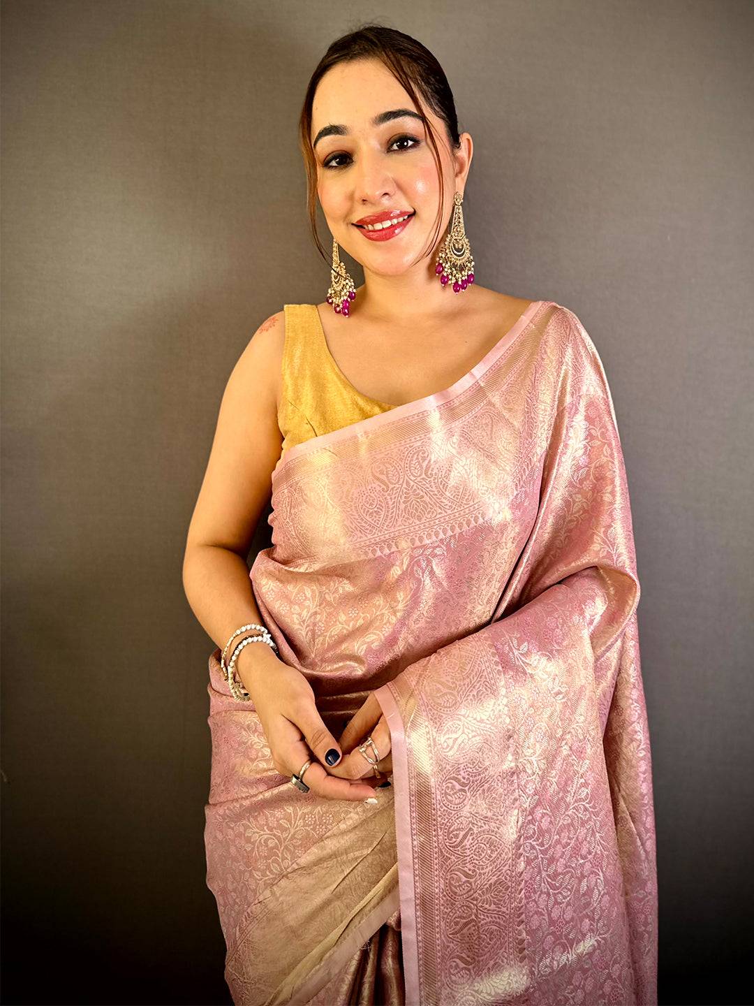 Elegant Zari Tissue Kanjivaram Saree