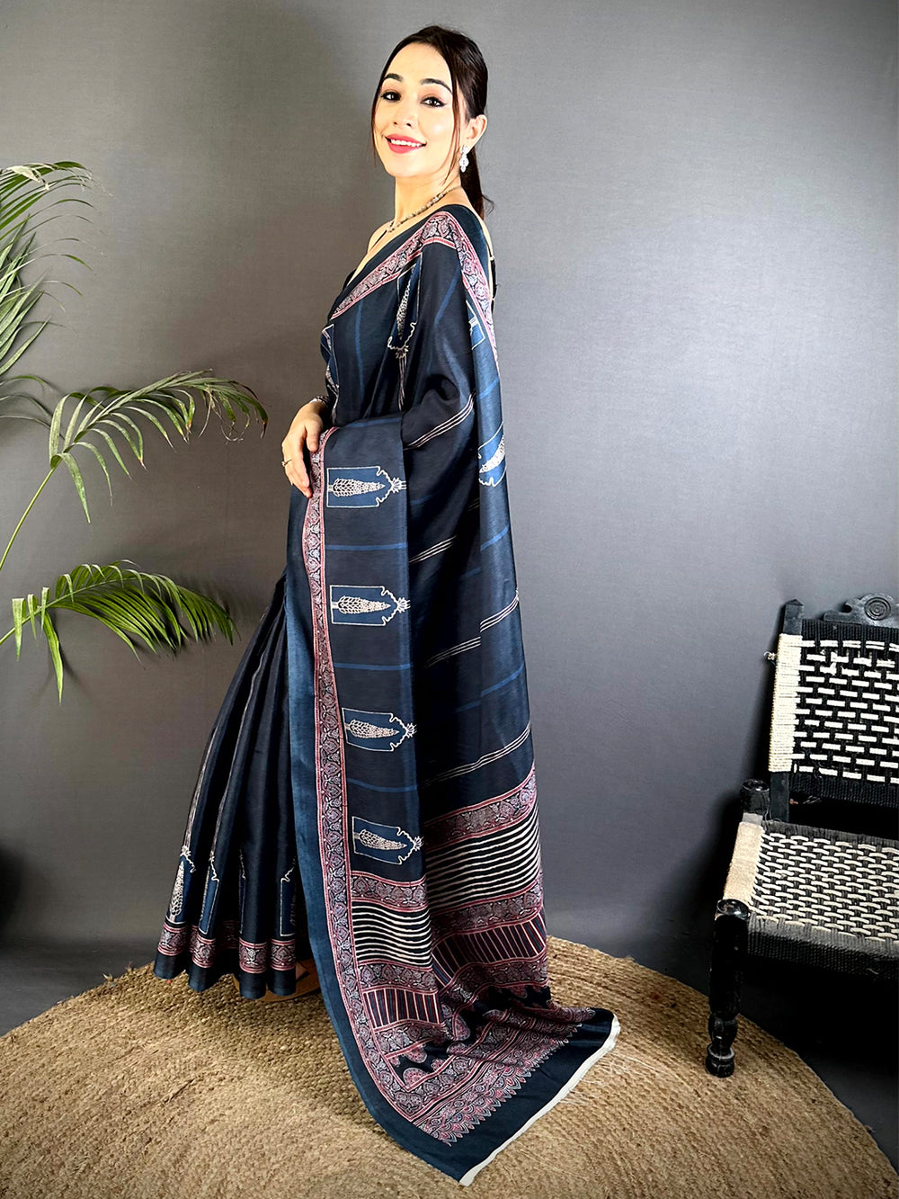 Classic Soft Tussar Digital Print Saree


