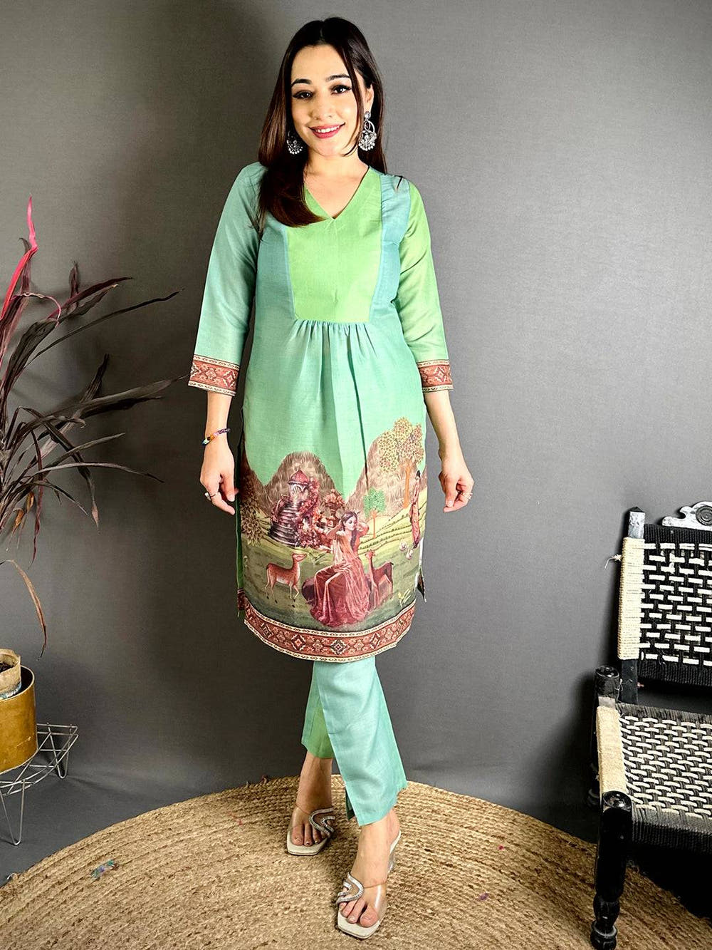 Royal Painting Mul Cotton Kurti