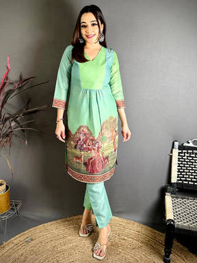 Royal Painting Mul Cotton Kurti